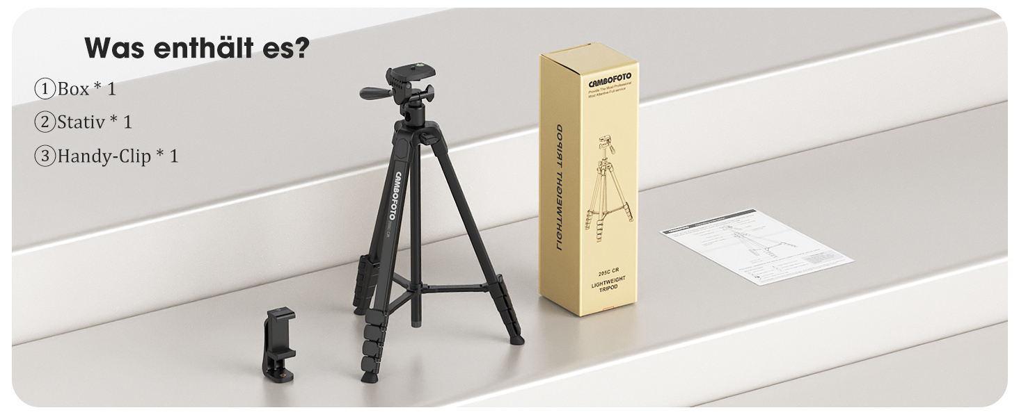 Штатив горизонтальний CAMBOFOTO 185 см для iPhone/камери, гнучкий, для відеозйомки, з сумкою