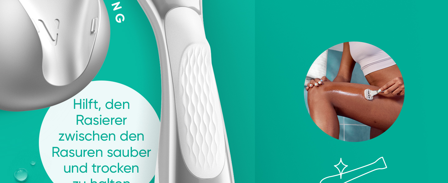 Жіноча бритва Gillette Venus Pro Comfortglide Sensitive для чутливої шкіри, срібляста (бритва + 6 змінних касет)