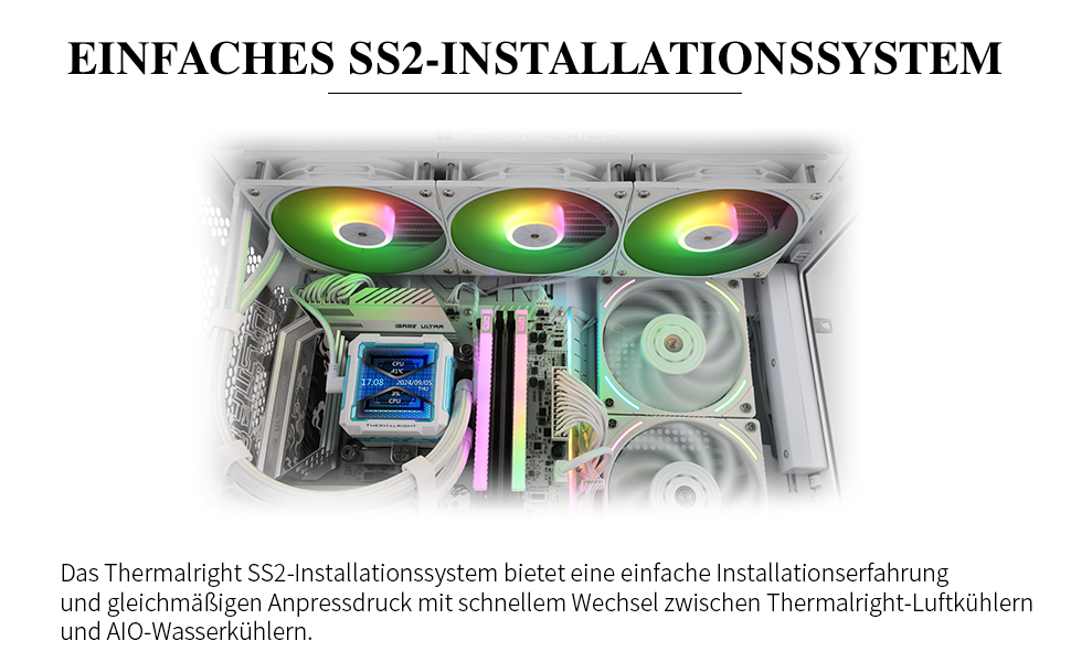 Система водяного охолодження TR FW PRO 360 ARGB AIO з IPS LCD дисплеєм 320x320, сумісна з AM5 та Intel 1700/1851, висока продуктивність, 2.73