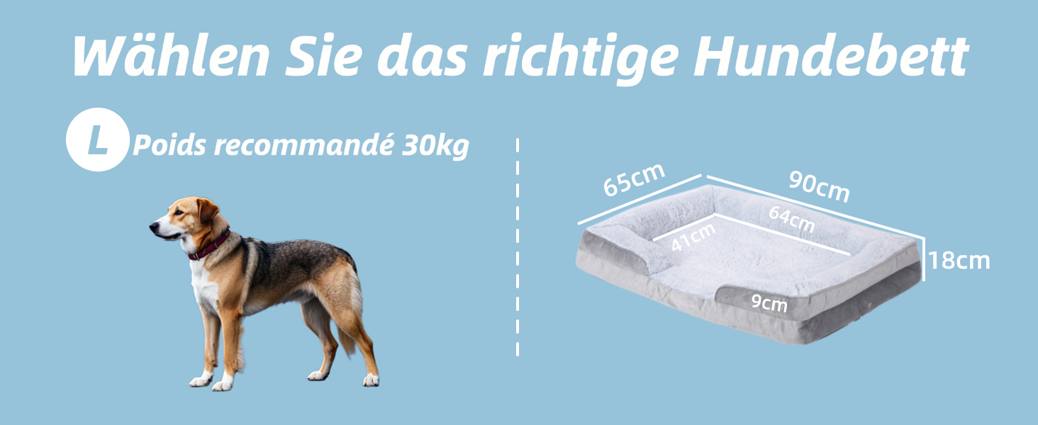 Зручне ортопедичне ліжко для собак середніх порід, хакі, 75x50x15 см. Легко миється, з неслизьким дном