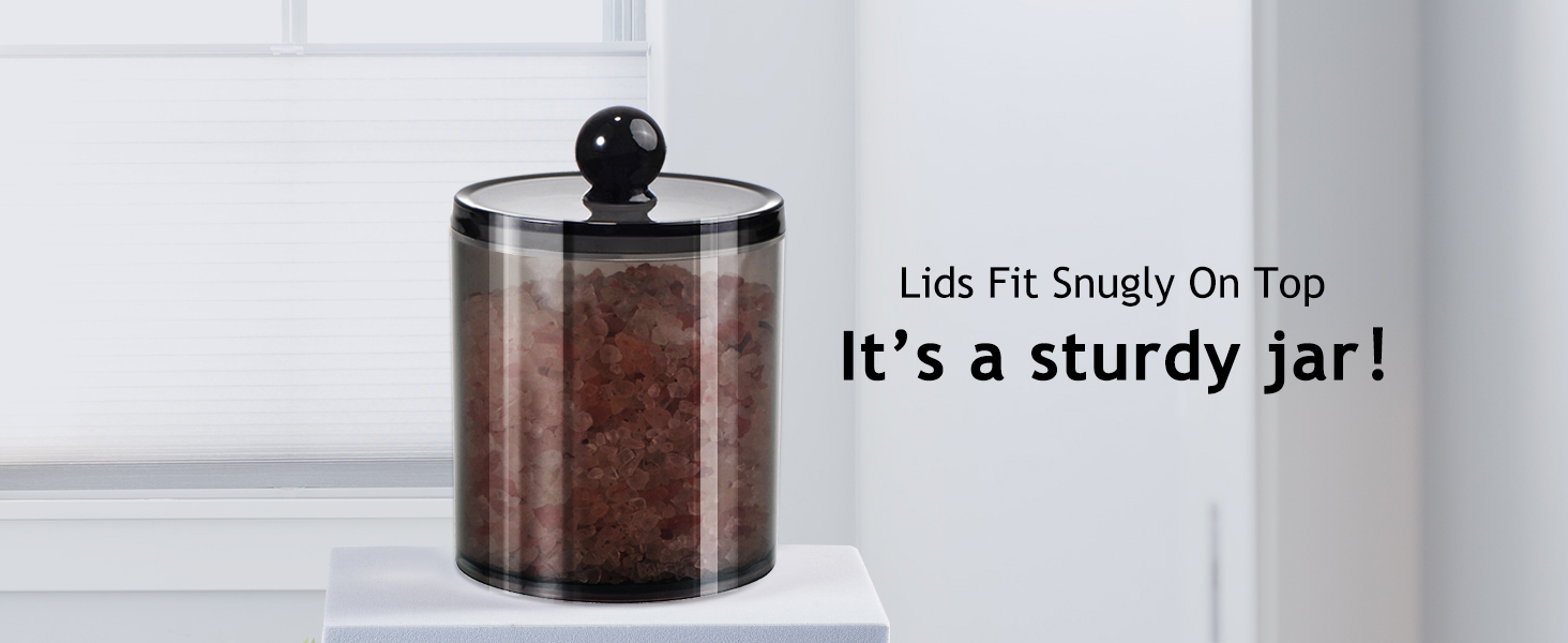 Організатор для косметики ALINK: 3 склянки для ватних паличок, бавовняних дисків та аксесуарів для макіяжу, чорний колір