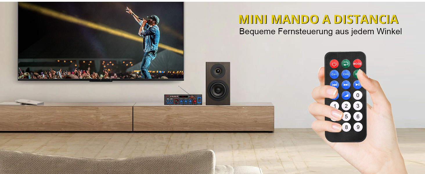 Bluetooth підсилювач PROZOR HiFi Stereo 2-канальний 40Вт+40Вт, 12V/220V, для авто та дому, з FM-радіо, аудіо-ампліфікатор BT-309A
