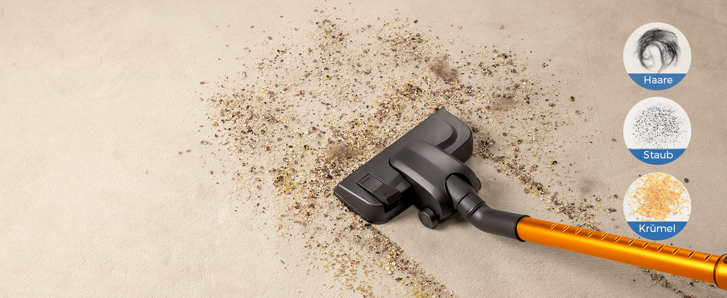 Потужний пилосос Con XL-606-60: 60KPa, 680W, 7м, контейнер 800мл, для твердих поверхонь, помаранчевий