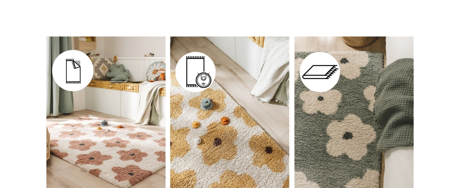 Дитячий килим Benuta Lytte Gobi Рожевий 80x150 см, прямокутний, з дитячим малюнком, штучне волокно, скандинавський стиль