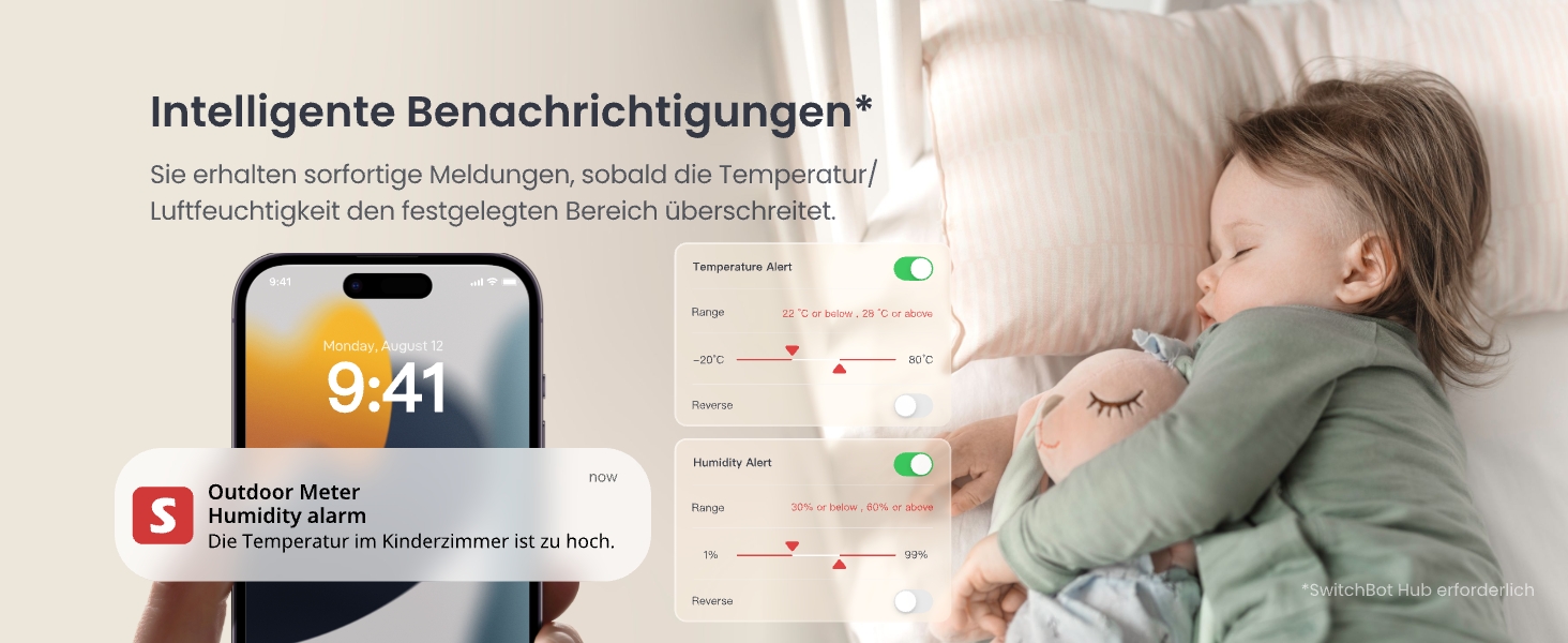 Гігрометр-термометр SwitchBot IP65 для приміщень і вулиці, Bluetooth, з датчиком точки роси, VPD, абсолютної вологості, зовнішній термометр, збереження даних для теплиці та винного погребу, набір 3 шт.