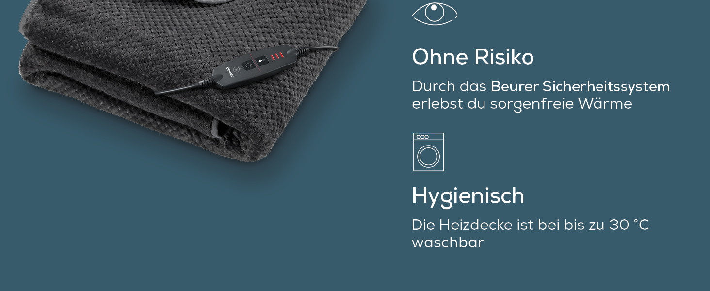 Електрична ковдра Beurer HD 75 Nordic з штучним хутром, 6 температурних режимів, автовимкнення, 180x130 см, бежево-коричнева
