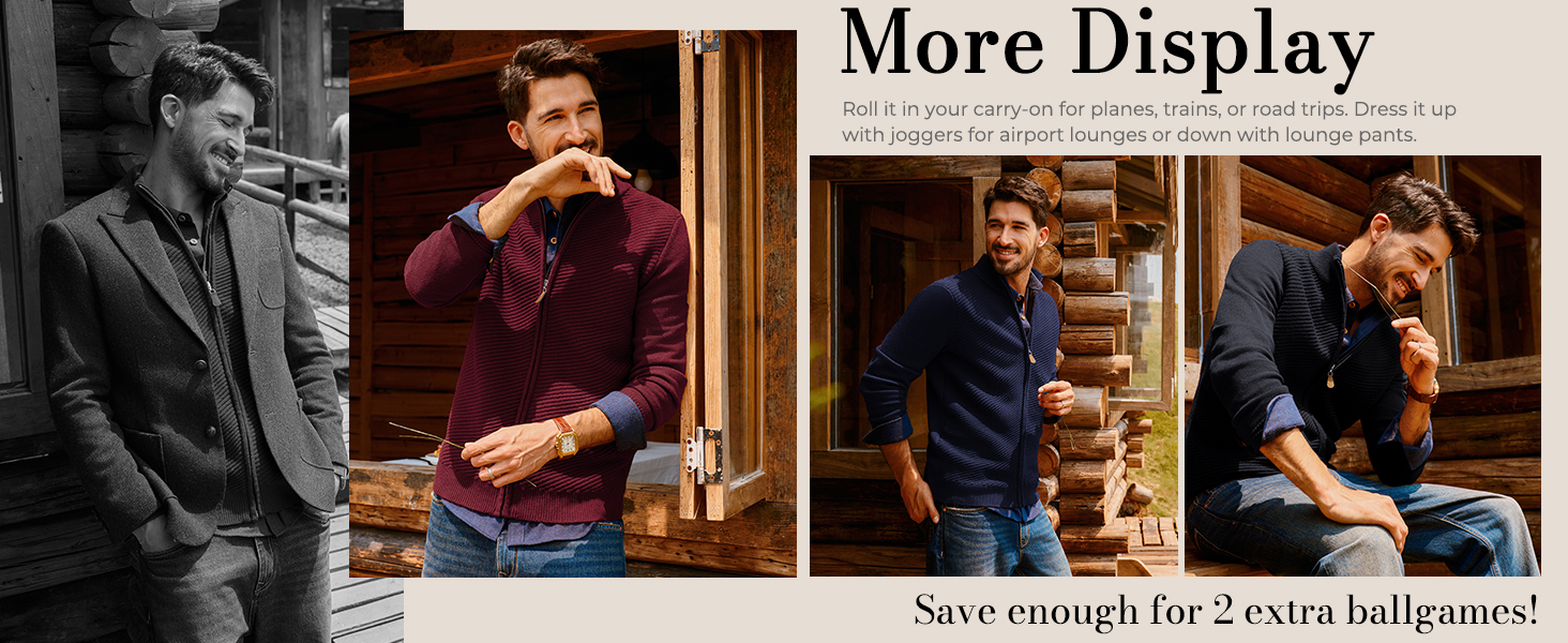 Кардиган чоловічий PJ PAUL JONES з блискавкою та стійким коміром, великий в'язання (M, антрацитний сірий)