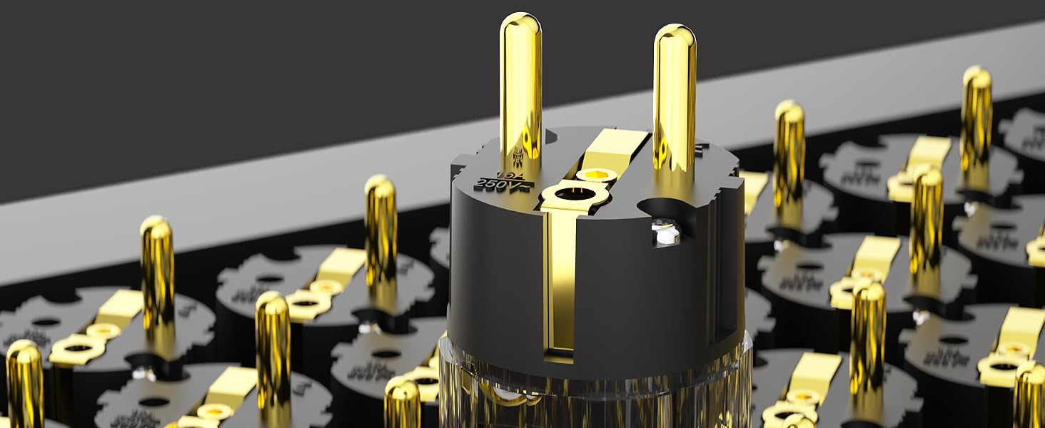 Hi-Fi мережевий кабель Monosaudio P029 1.5м, мідний OFC, High-End кабель живлення EU Schuko — IEC C15 для підсилювача, DVD, сабвуфера та декодера