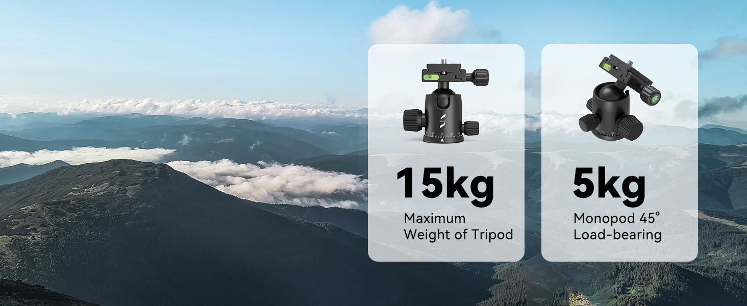 Штатив SMALLRIG з моноподом та кульовою головкою 360° (36 мм), 78'/200 см, вантажопідйомність 15 кг, для фото та відеозйомки