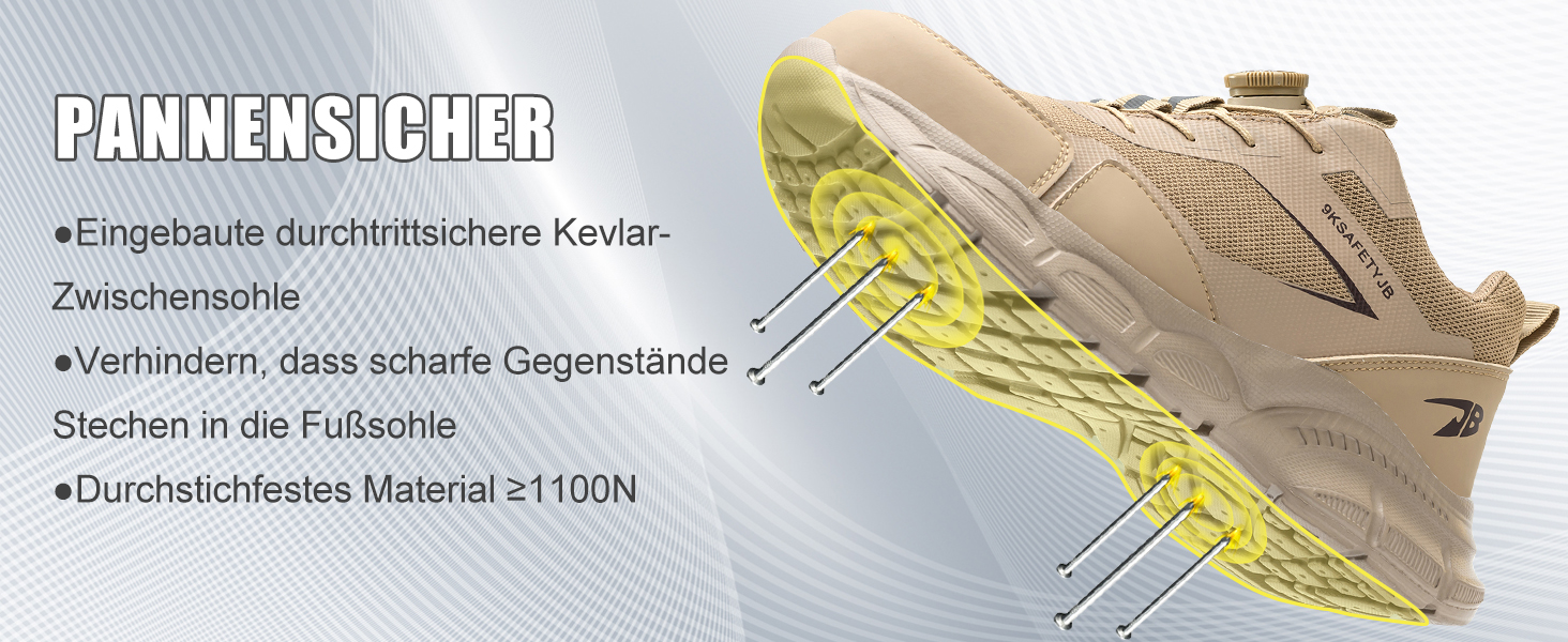 Робочі черевики для чоловіків та жінок. Легкі, дихаючі, з металевим підноском. Чоловічі та жіночі робочі черевики для промисловості, 44 EU, хакі