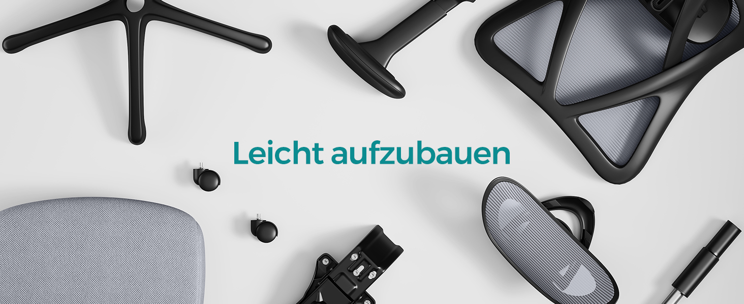 Офісний стіл SONGMICS: ергономічне крісло з регульованою поперековою та підголовною підтримкою, до 150 кг, регульована висота, сірий