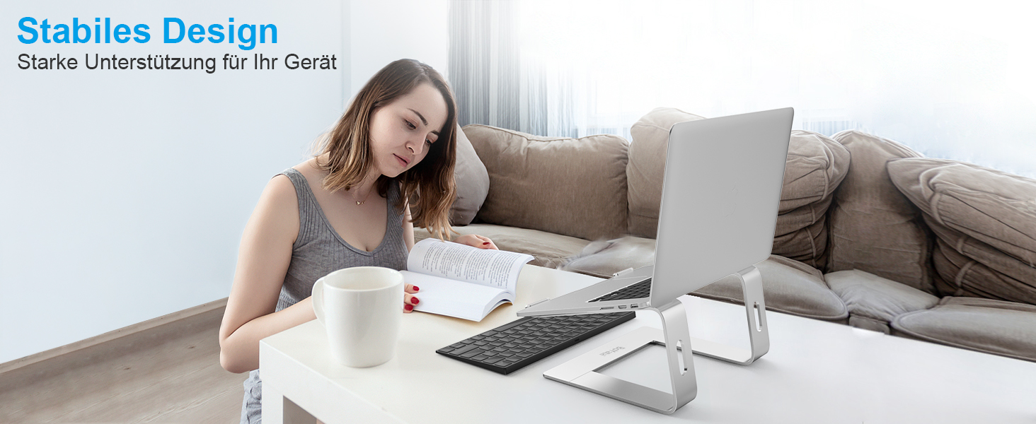 Підставка для ноутбука BoYata: ергономічна, алюмінієва, портативна, сумісна з MacBook, Dell, HP, Samsung, Acer (10-14 дюймів)