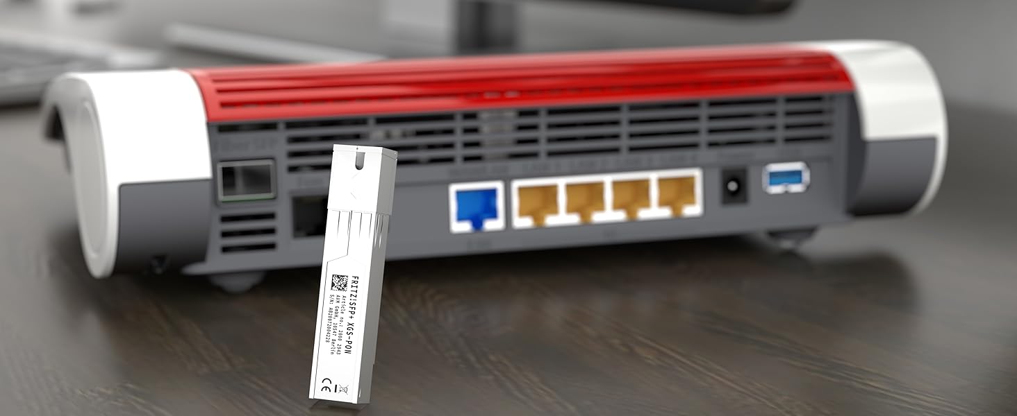 Роутер FRITZ!Box 5530 Fiber для підключення до оптоволоконного інтернету | Wi-Fi 6 (802.11ax), 2.5 Gigabit LAN, до 3 Gbit/s, сумісний з Німеччиною