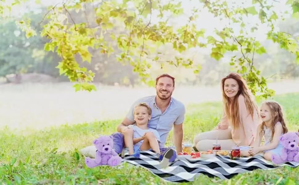 Плед для пікніка 200x150 см, водонепроникний, складаний - килимок для кемпінгу, пляжу, BBQ, подорожей