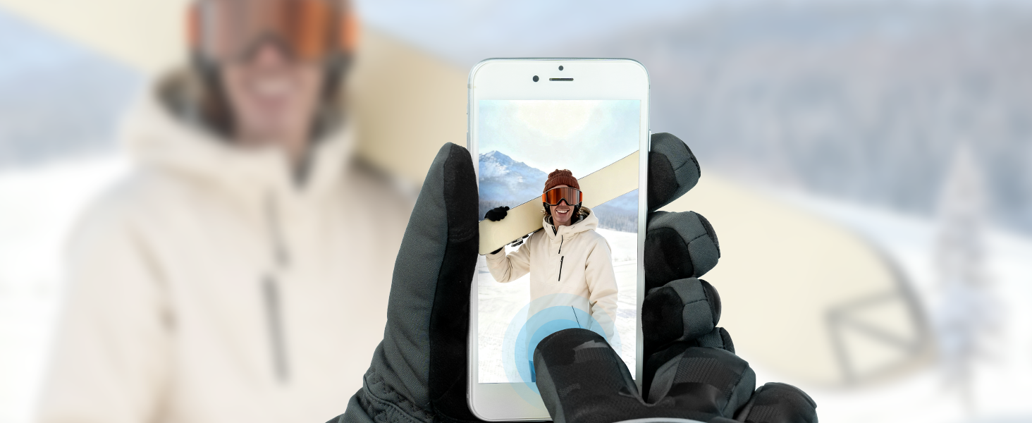 Обогрівані рукавички Minthouz W11 для чоловіків та жінок, 7.4V, 3 режими нагріву, водонепроникні, з підтримкою сенсорного екрану, для роботи на відкритому повітрі, велоспорту та катання на лижах, XL