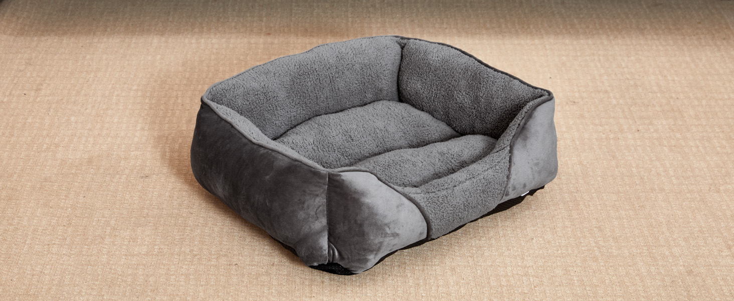 Ліжко для собак FURTIME XXL, м'яке, антистрес, для середніх і великих порід, знімний чохол, не ковзає, 106x80x23 см