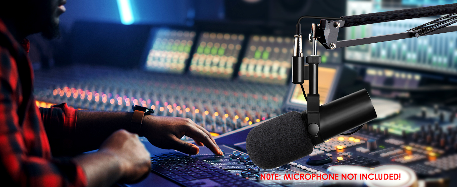 Тримач для мікрофона SM7B YOUSHARES 04 з поп-фільтром - Шарнірний мікрофонний стійка для студійного мікрофона Shure SM7B XLR