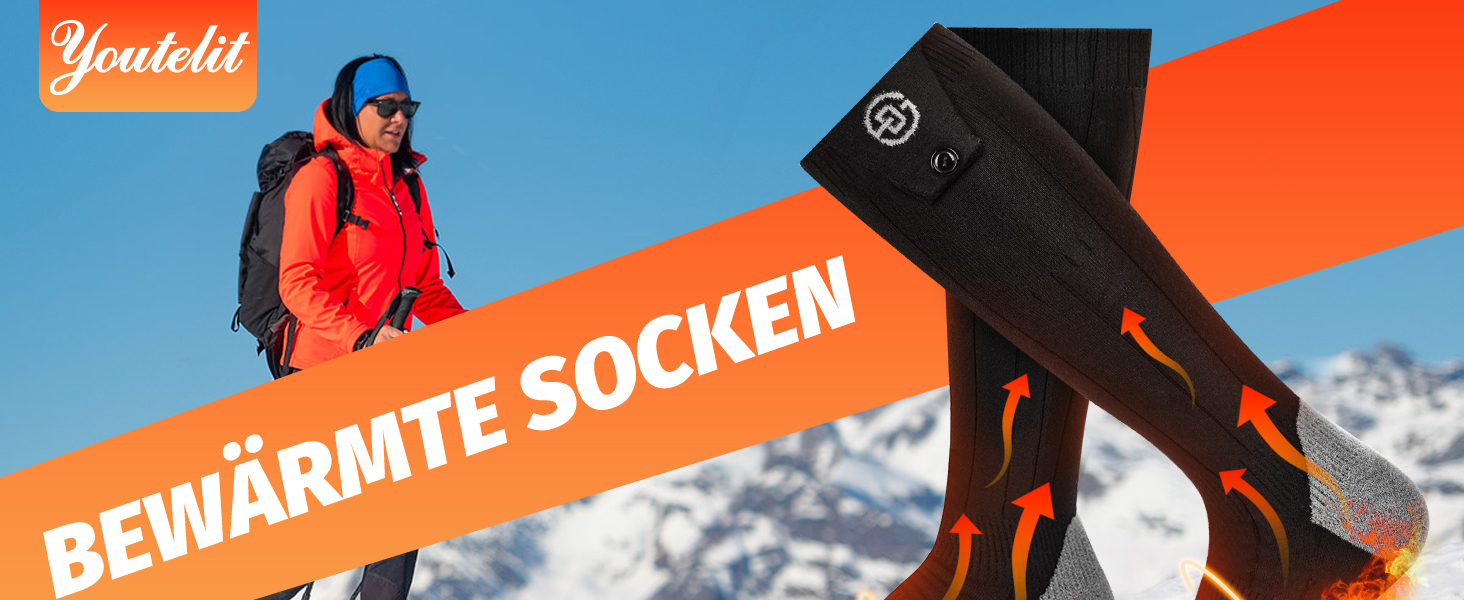 Гріючі шкарпетки з керуванням через додаток 5V 8000mAh, підігрівачі ніг, гріючі шкарпетки для жінок та чоловіків, пранні, 4 температурні режими, перезаряджувані, для зимових видів спорту (лижі, велосипед, рибалка, кемпінг, піші прогулянки), розмір EU36-48