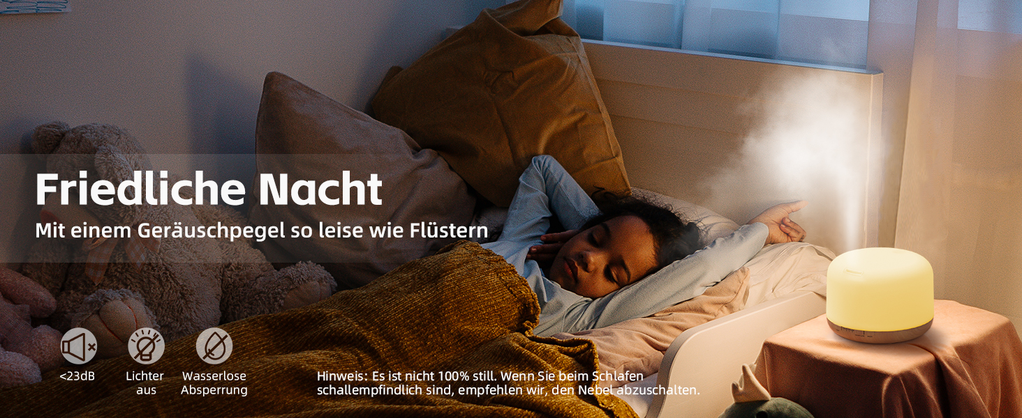 Дифузор ароматерапії ASAKUKI 500 мл, ультразвуковий зволожувач повітря з пультом, автовимкнення та 7 кольорів LED підсвічування