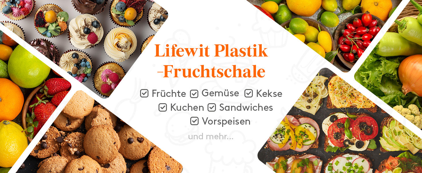 Підставка для фруктів та закусок Lifewit з 3 ярусами, біла, для буфетів, фруктів, снеків, овочів, тістечок, десертів, чорна