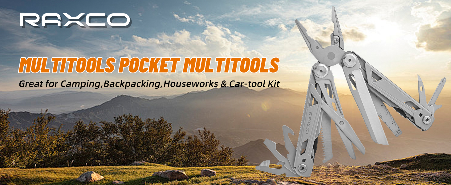 Мультитул RAXCO 15-в-1: плієнті та інструмент для кемпінгу - ідеальний подарунок для чоловіків, батька, друга