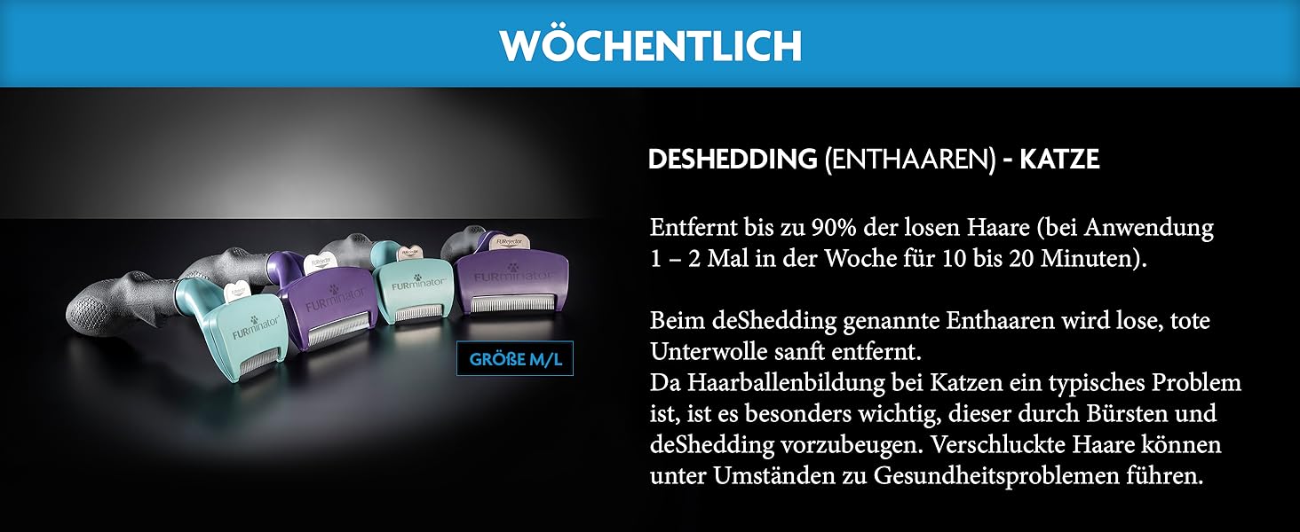 FURminator гребінець для довгошерстих собак та котів - щітка для запобігання ковтунів та сплутаного хутра, версія 2.0