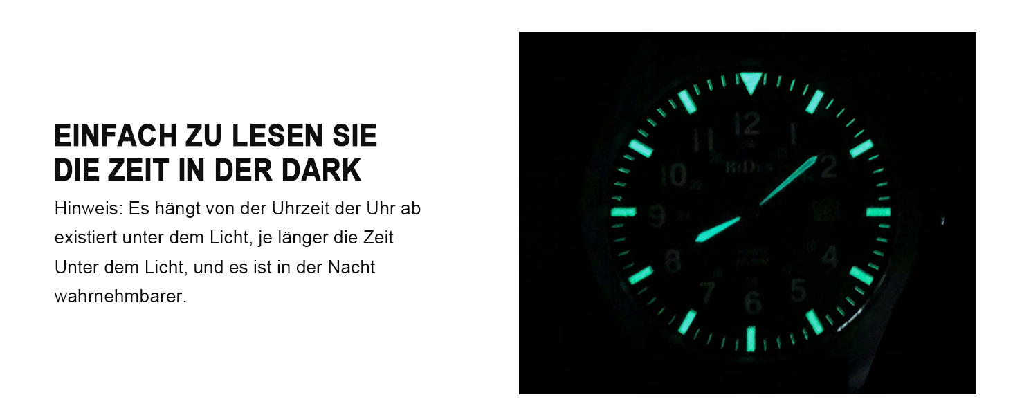 HANPOSH Чоловічий годинник Military, тактичний годинник для армії, кварцовий годинник з датою, водонепроникний 3ATM, чорний