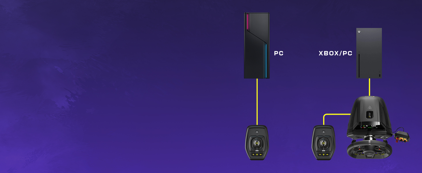 Руль та педалі Turtle Beach Velocity One з Force Feedback, перемикачі передач та датчики Hall-ефекту для Xbox Series X|S, Xbox One, Windows 10 & 11