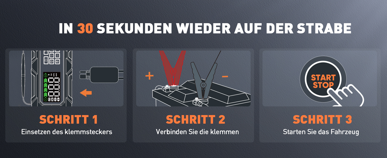 Powerbank для авто 26800mAh 7000A з компресором 160PSI, старт допомога, 5 LED, набір для ремонту шин, молоток, підтримка бензину/дизеля