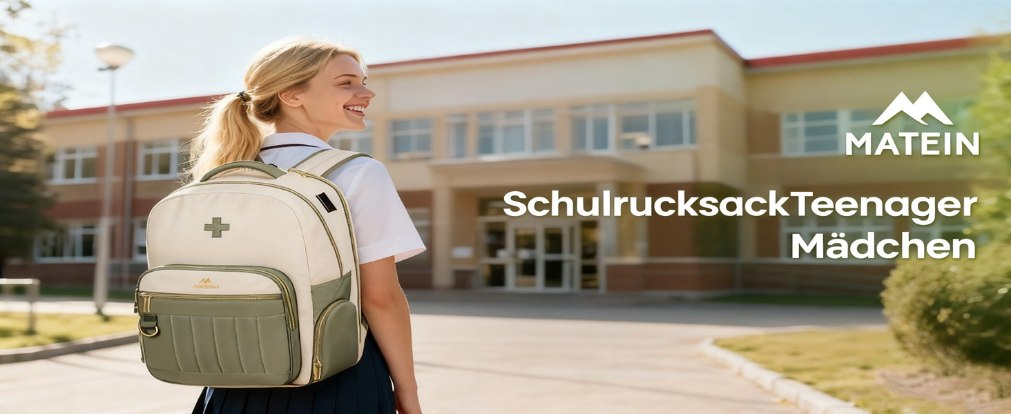 Шкільний рюкзак MATEIN для підлітків (дівчаток та хлопців), 15.6