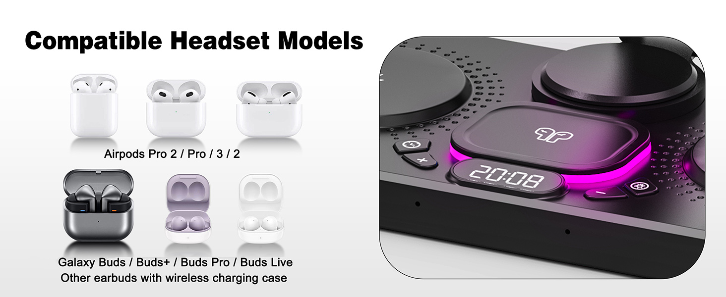 Бездротова зарядна станція 4-в-1 для iPhone, складаний тримач для планшета, індуктивне зарядне для iPhone 16/15/14/13/12/11 та iWatch