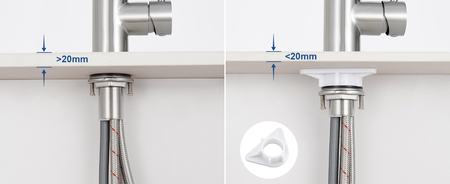 Змішувач кухонний Lonheo з висувною лійкою, високий поворотний кран для кухні, нержавіюча сталь, 2 режими струменя, для мийки