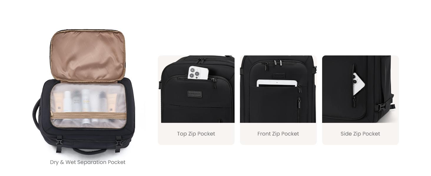 Рюкзак LOVEVOOK для ручної поклажі літака 45x36x20, жіночий, для ноутбука 17,3