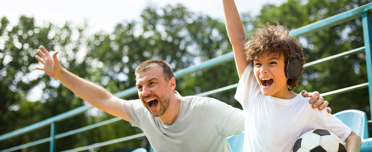 iClever навушники з шумозаглушенням для дітей (Рожеві котячі вушка) (Чорний та червоний)