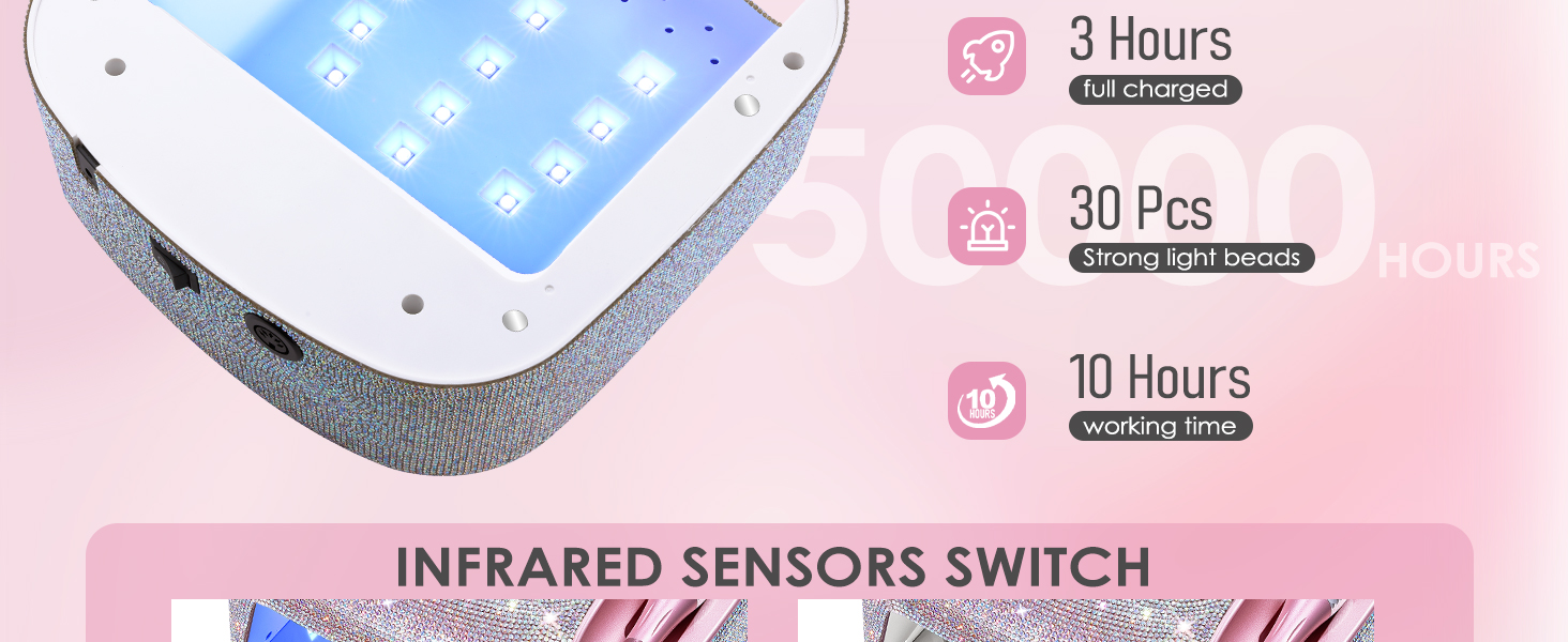 Професійний набір для манікюру 2-в-1: фрезер та UV-лампа, 45000 RPM, для дому та салонів