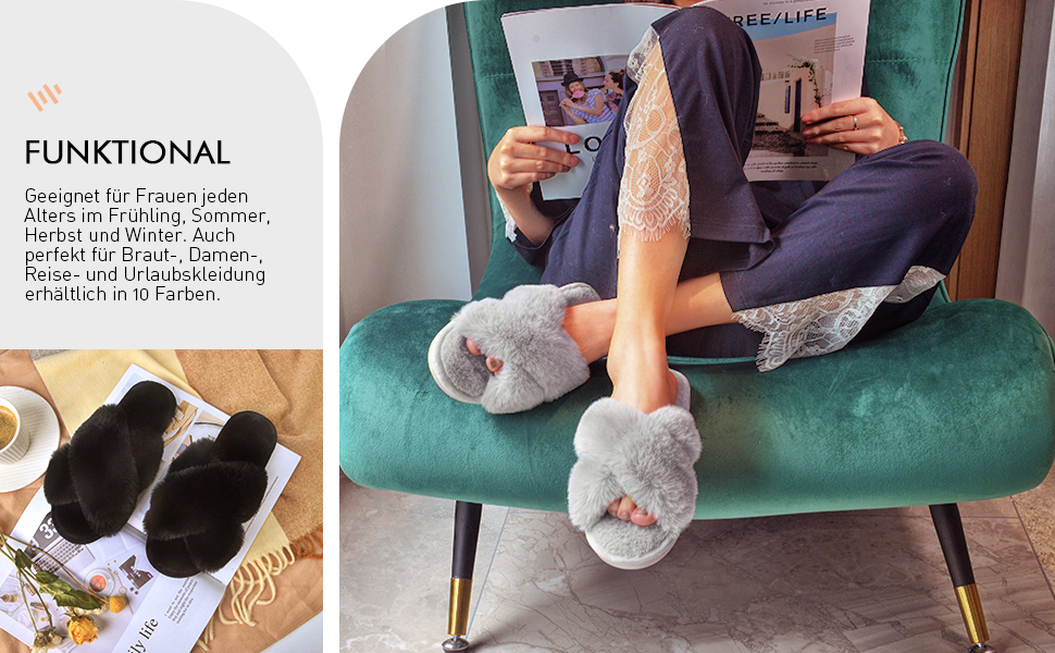 Жіночі домашні тапочки з перехресними ремінцями, м'які, пухнасті, теплі, комфортні. Розмір 38/39 EU, рожеві