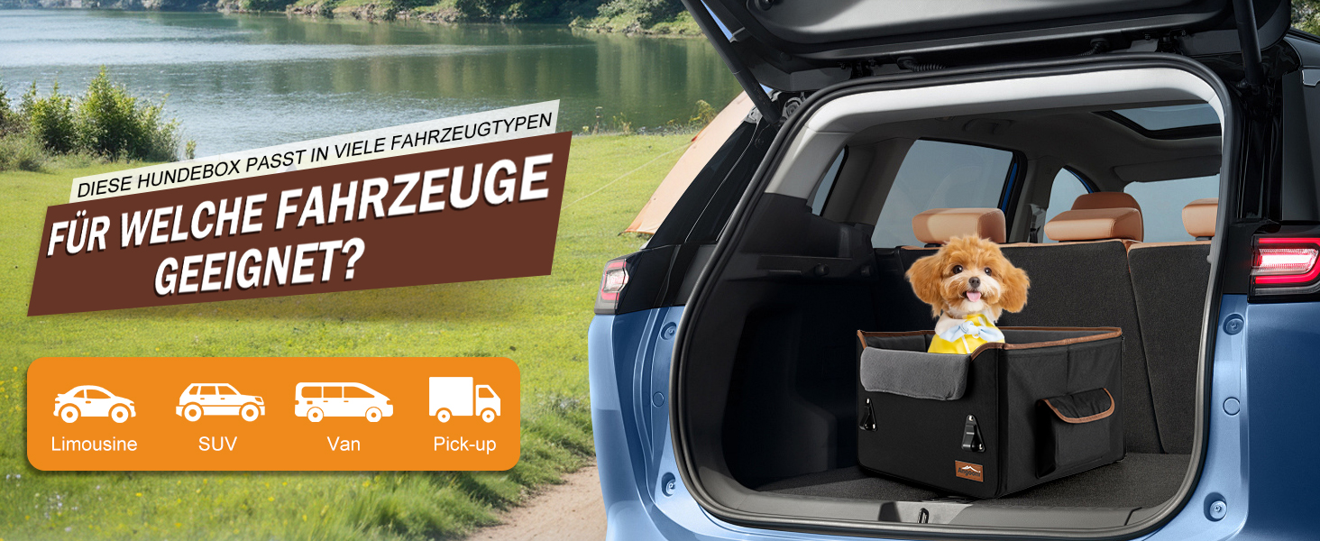 Автокрісло для собак: безпечне та комфортне з кишеньками та плюшевим подушкою (чорний)