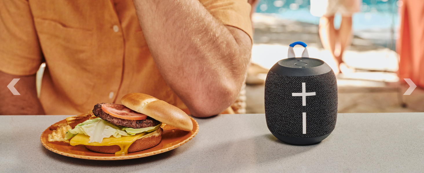 Ultimate Ears Wonderboom 4: Портативна водонепроникна Bluetooth колонка, чорна. З глибоким басом, 360° звук, захист від пилу, плаває. Радіус дії 40м