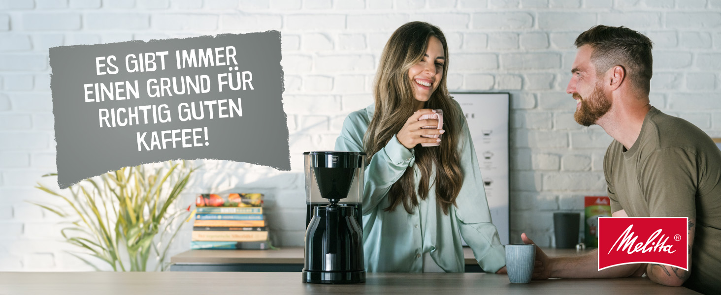 Кавомашина Melitta Easy з знімним фільтром, для 10 чашок кави, з термокана, чорна