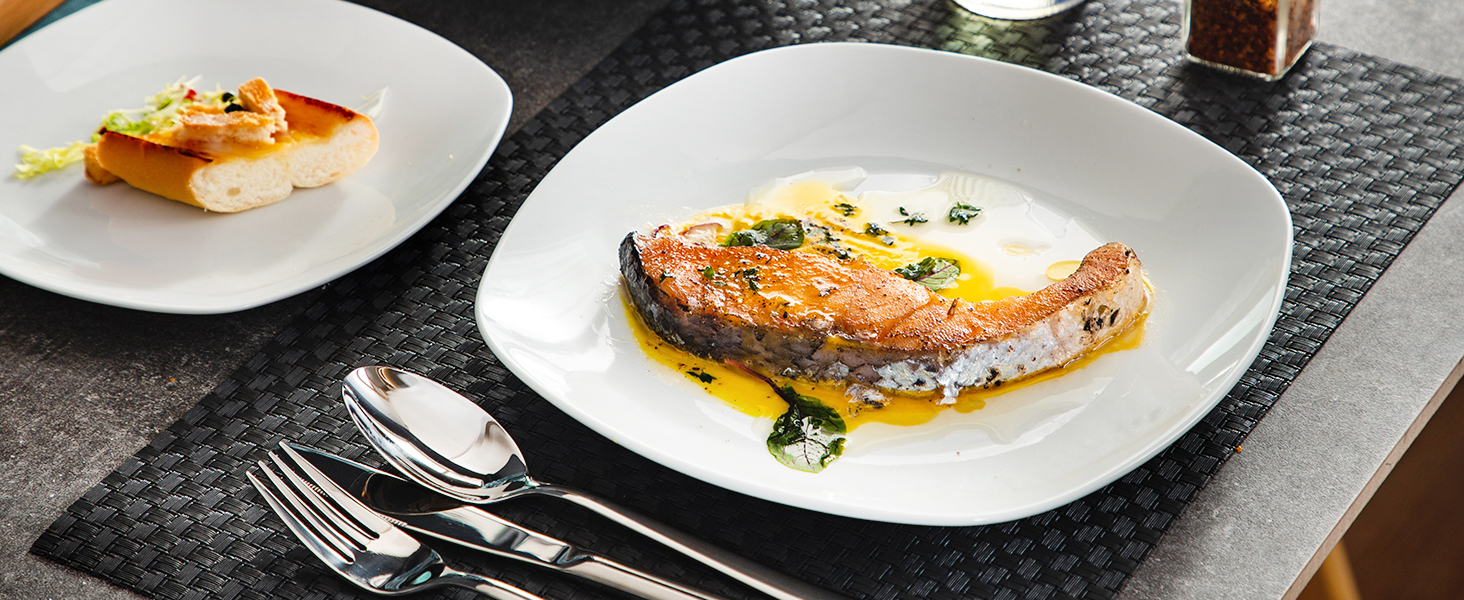 MALACASA Серія Elisa, 6-ти частинний набір порцелянових тарілок (6 шт.) для 6 осіб