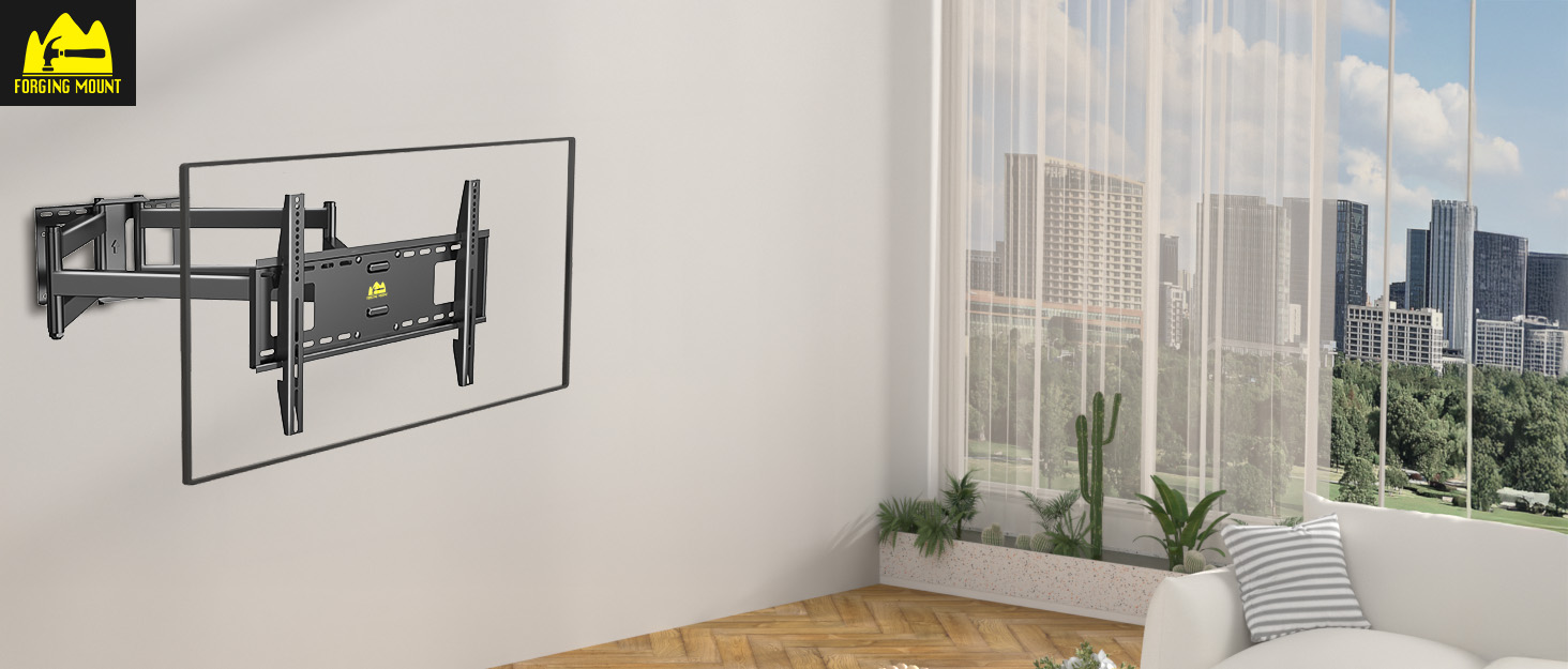 Кронштейн для телевізора FORGING MOUNT поворотний 26-65 дюймів, VESA 400x400, до 35 кг, подовжений 1035 мм