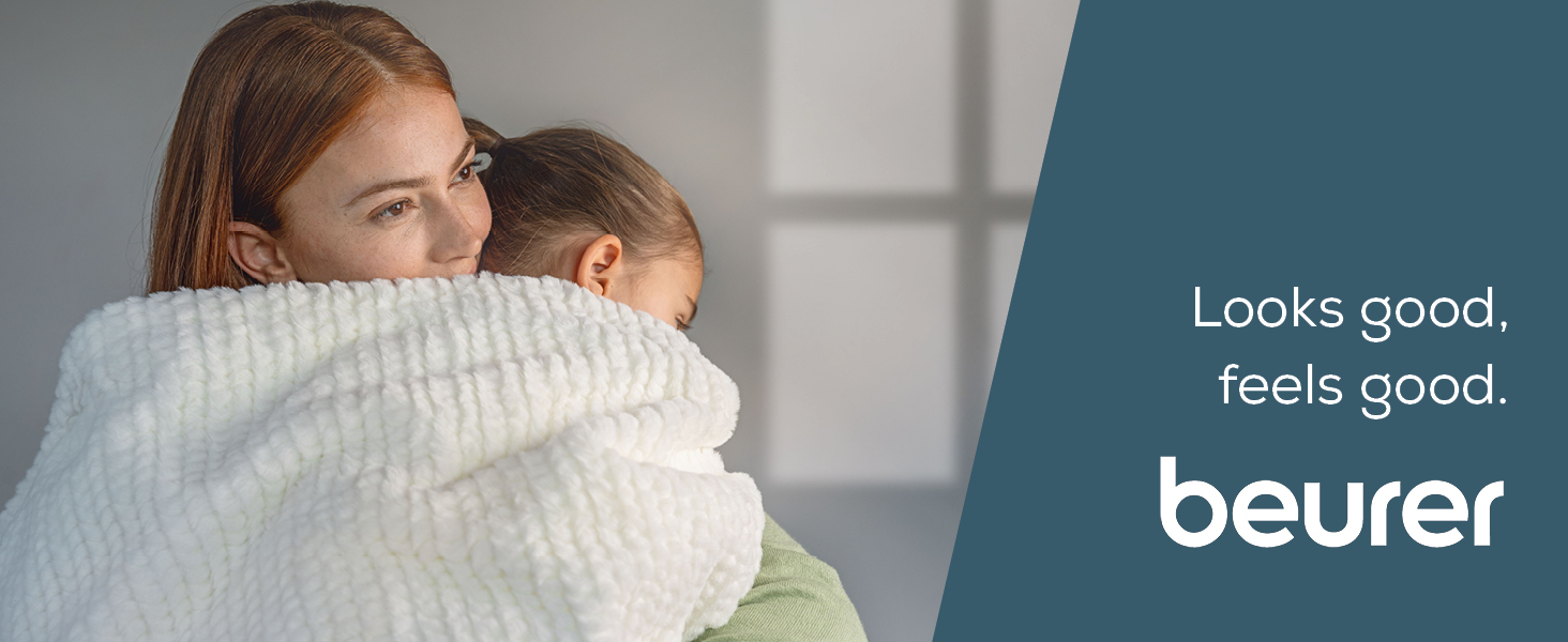 Електрична ковдра Beurer HD 75 Nordic з штучним хутром, 6 температурних режимів, автовимкнення, 180x130 см, бежево-коричнева