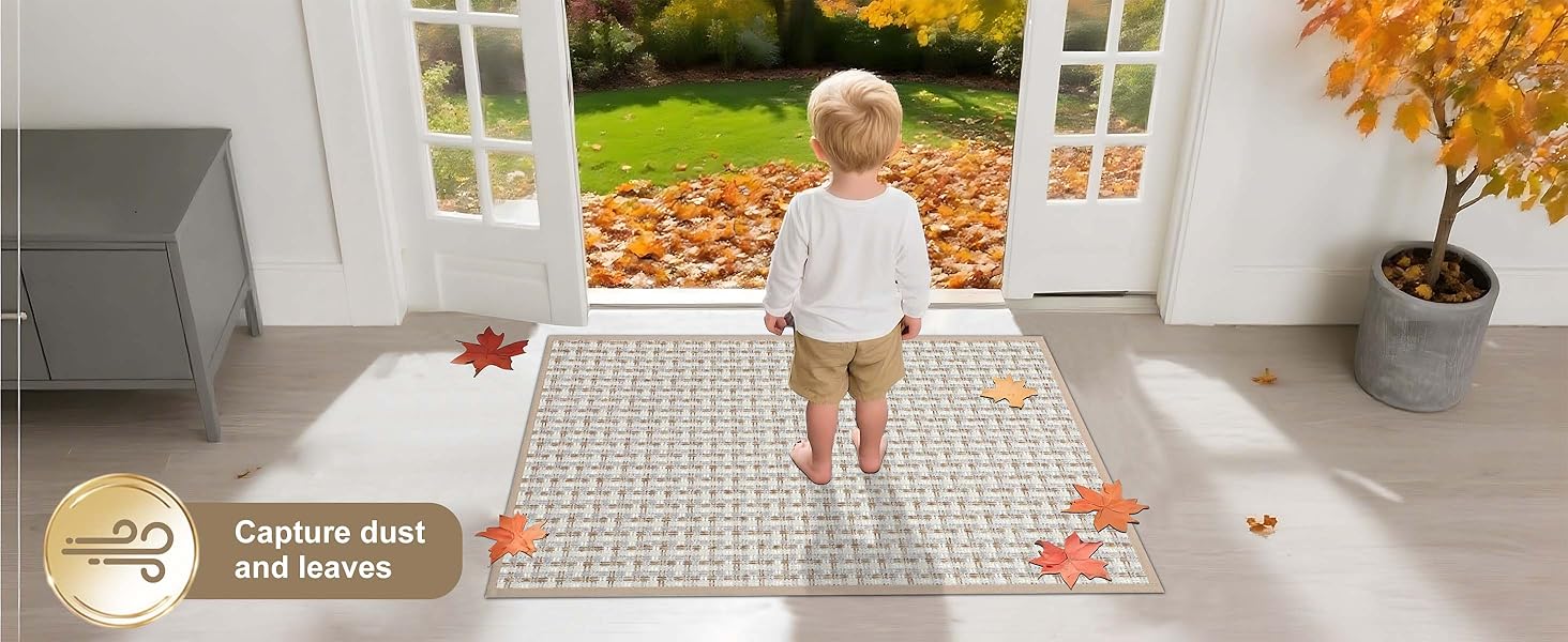 Килимок для дому, антиковзаюча підлога, килимок для входу, 60x90 см, золотий