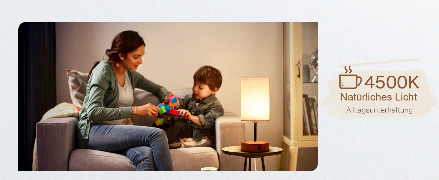 Бездротова настільна лампа TRUMPETS з акумулятором, сенсорне керування, регулювання яскравості, 3 колірні температури, USB-C, 6000mAh, для вітальні/спальні