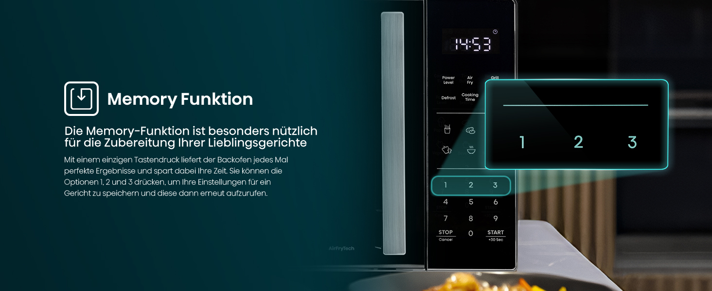 Мікрохвильова піч Hisense H23MOBS5HC 23 л, 900 Вт, AirFry, 4 в 1, чорна