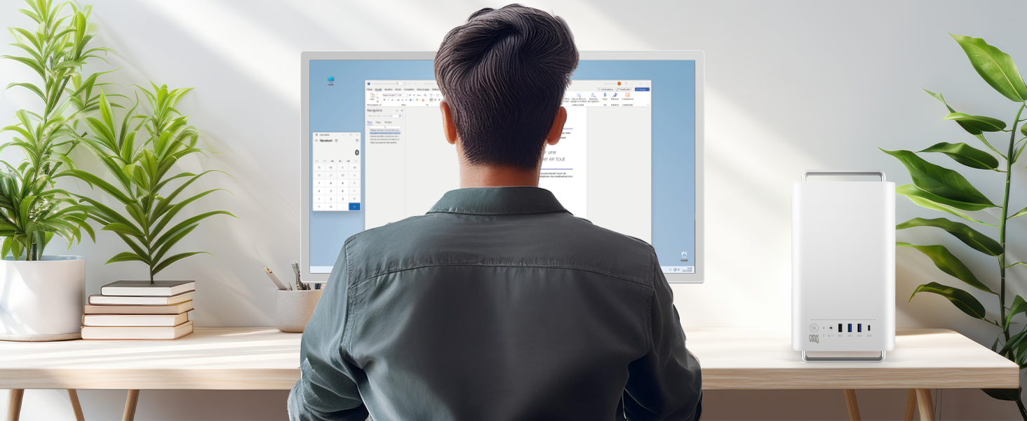 NEWWAY NC1 - Міні-ПК Tower у корпусі з металевою сіткою (білий) - Mini-ITX, Micro-ATX, ITX, USB Type-C, 9MM вентилятор