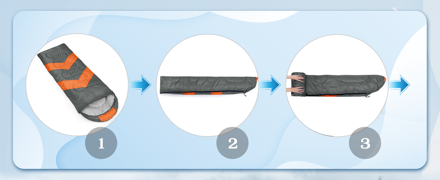 Zusentee 4-Season Sleeping Bag - Waterproof, Lightweight, Ultralight for Adults & Kids - Camping, Hiking, Travel