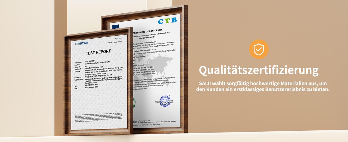 Столик для ноутбука SAIJI, регульована висота, 5 рівнів, для роботи, навчання, читання, їжі, підходить для ноутбуків до 17 дюймів (52*30 см, чорний)