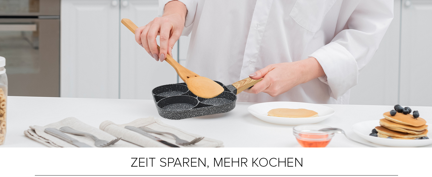 Пан для смаження Pancake Joeji's Kitchen з 4 відділеннями - антипригарне, для індукційних плит