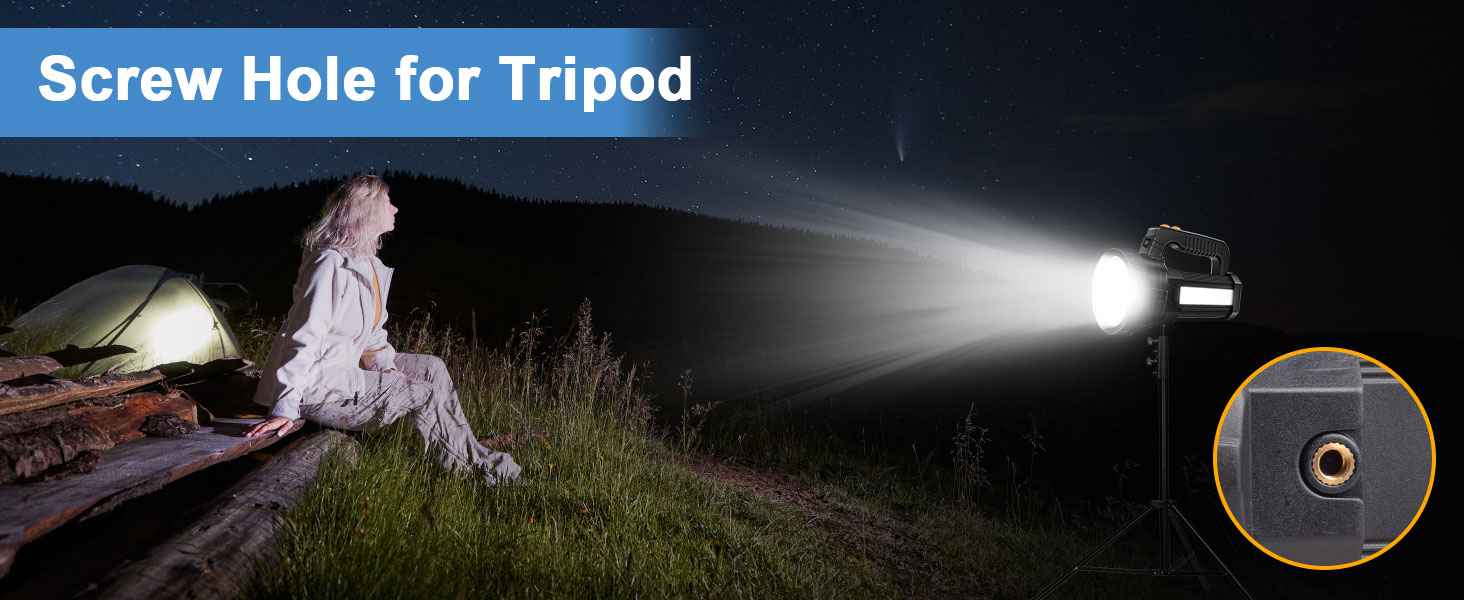 ERAY LED ліхтар-прожектор 11000 лм, акумулятор 9600 мАг, 6 режимів, водонепроникність IPX4, Power Bank, для кемпінгу, туризму, надзвичайних ситуацій, активного відпочинку